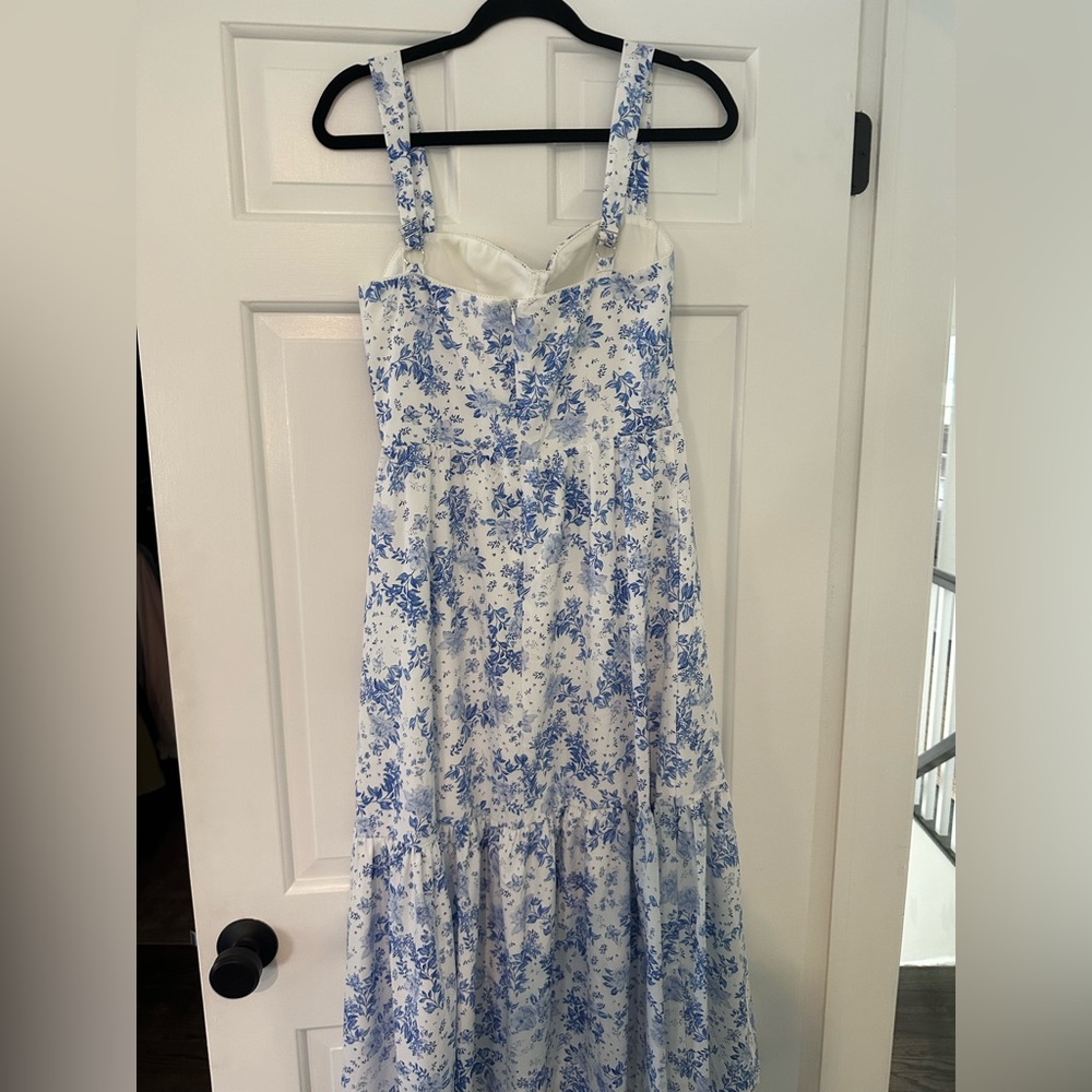 Blue floral maxi dress - Picture 3 of 5